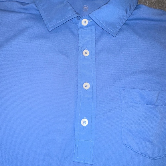 NWOT RLX Ralph Lauren Logo Mens Lite Blue Wicking UPF 40+ Polo Shirt - Picture 4 of 5